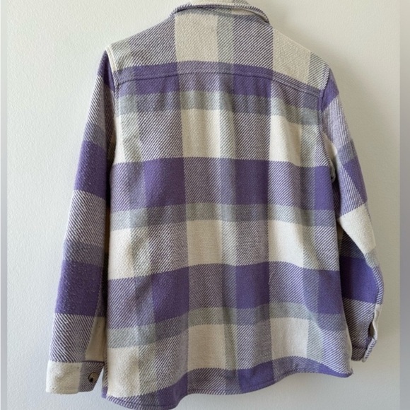 Plaid Women's Jacket in Purple and White - Picture 5 of 10
